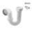 Flomasta Tubular Swivel P Trap White 40mm