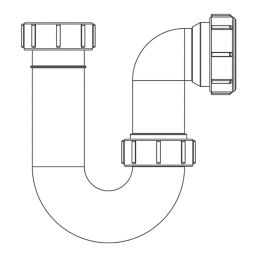 Flomasta Tubular Swivel P Trap White 40mm