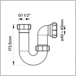 Flomasta Tubular Swivel P Trap White 40mm