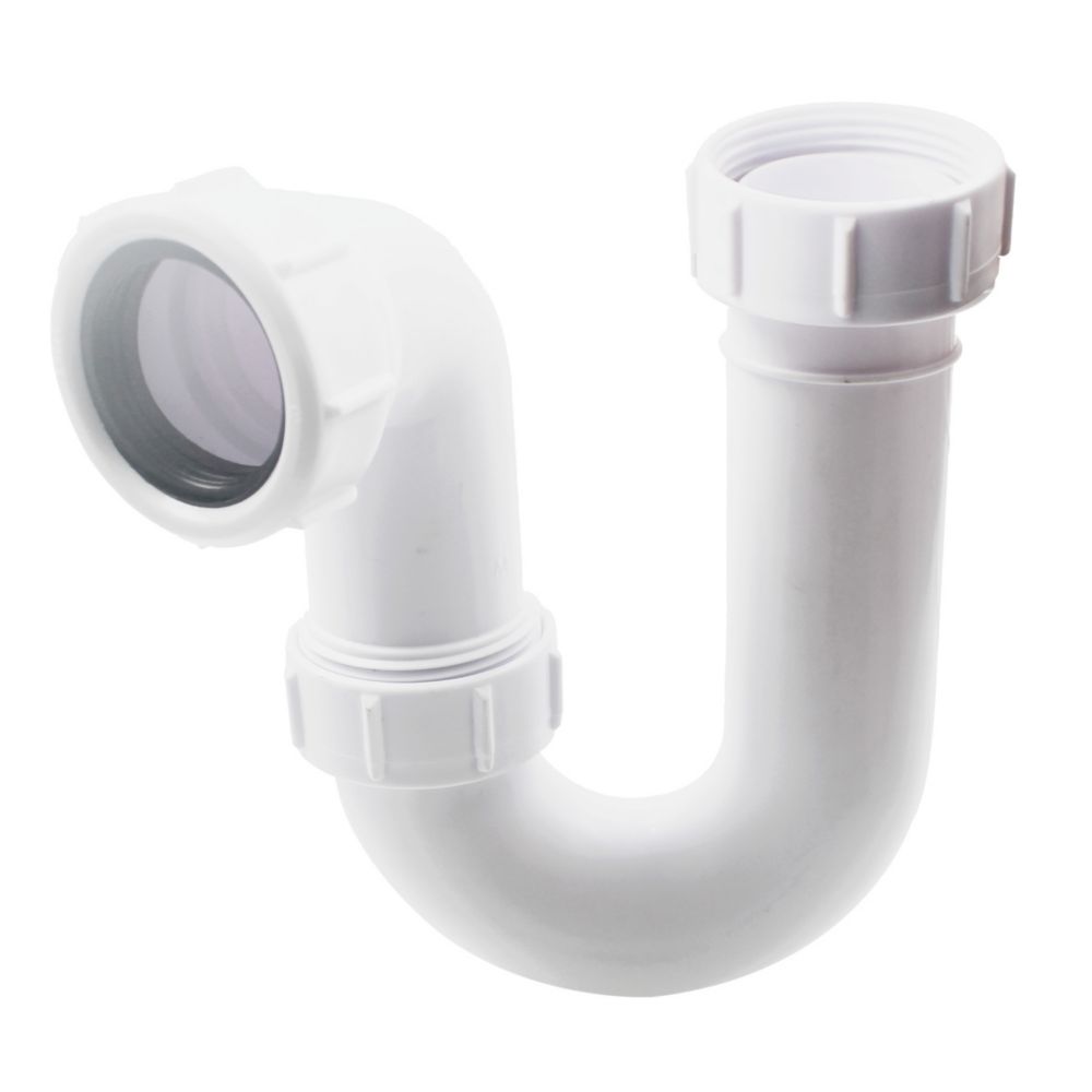 Flomasta Tubular Swivel P Trap White 40mm - Screwfix