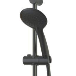 Aqualisa Sierra Rear-Fed Exposed Matt Black Thermostatic Bar Mixer Shower
