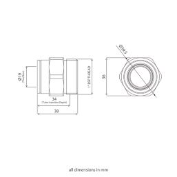 Flomasta  Brass Push-Fit Adapting Male Pipe Fitting Adaptor 22mm x 1"