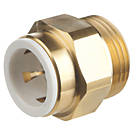 Flomasta Twistloc SBMCC6741M Brass Push-Fit Adapting Male Pipe Fitting Adaptor 22mm x 1"