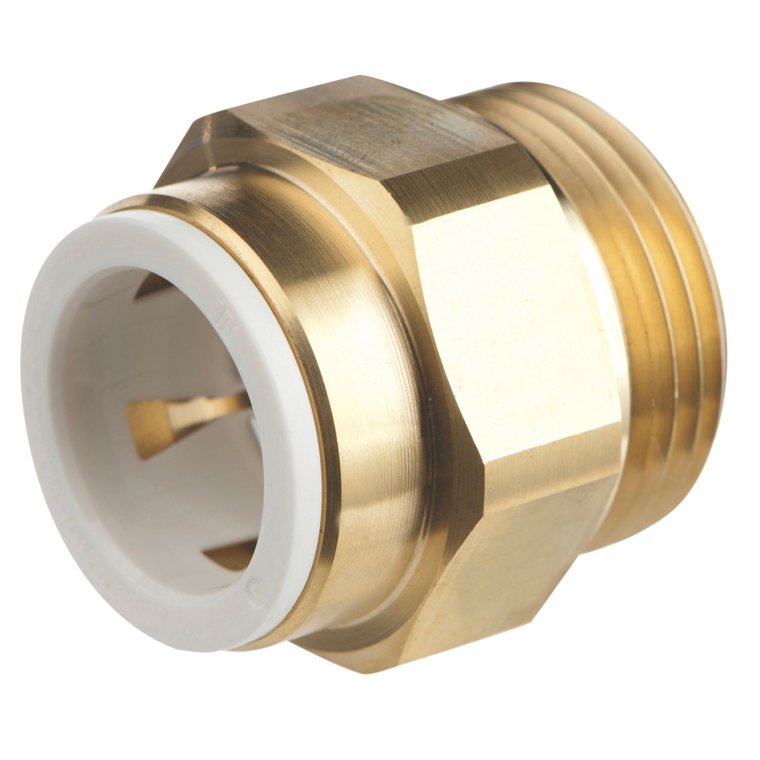 Flomasta Brass Push-Fit Adapting Male Pipe Fitting Adaptor 22mm x 1" (101KR)
