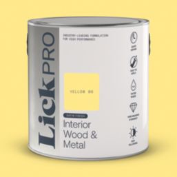 LickPro 2.5Ltr Yellow 06 Satin Water-Based Trim Paint