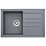 Abode Xcite 1 Bowl Granite Composite Kitchen Sink Grey Metallic Reversible 780mm x 500mm