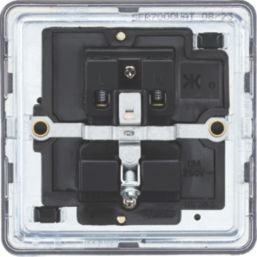 Knightsbridge  13A 1-Gang Unswitched Socket Anthracite with Black Inserts