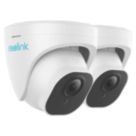 Reolink NVC-D10M2PK White Wired 4K Indoor & Outdoor Dome Add-On Cameras 2 Pack