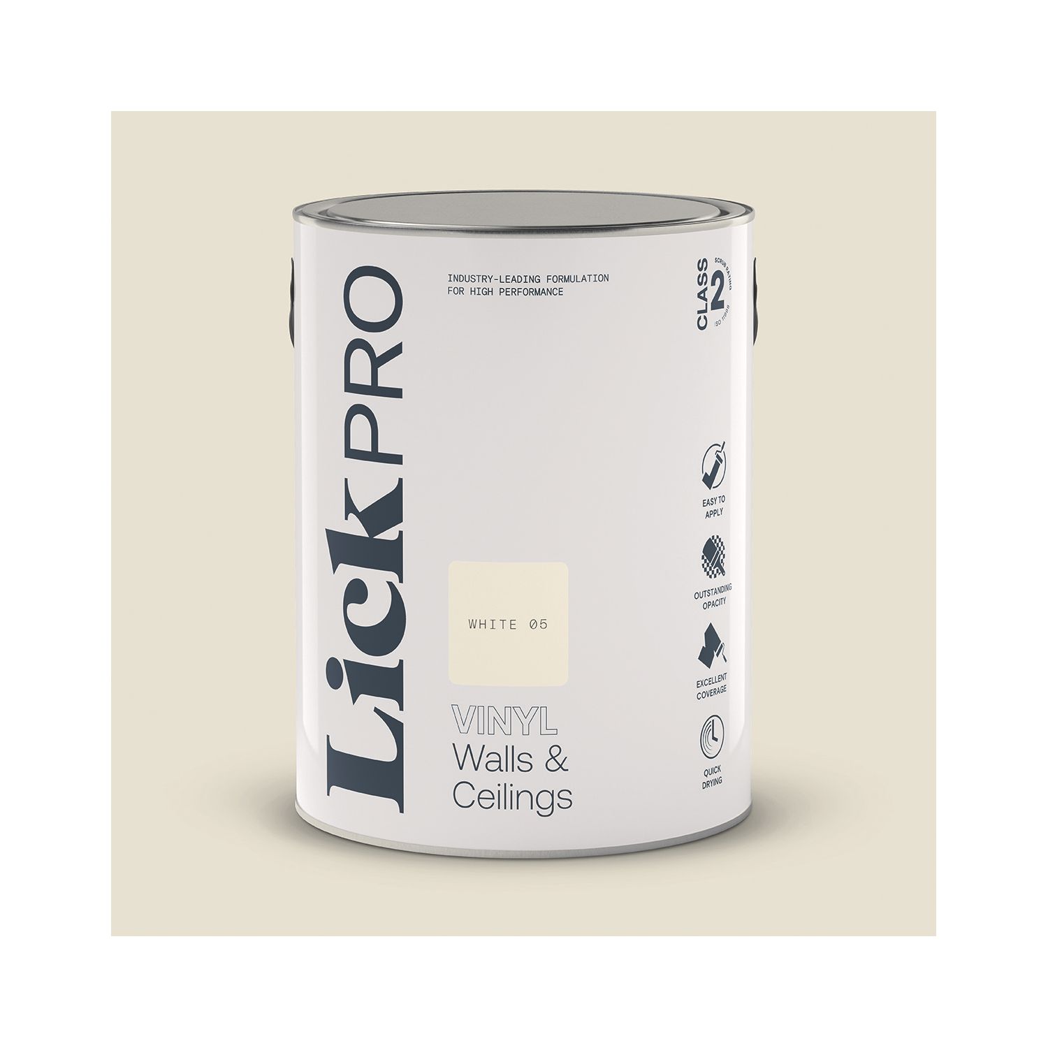 LickPro 5Ltr White 05 Vinyl Matt Emulsion Paint (101TM)