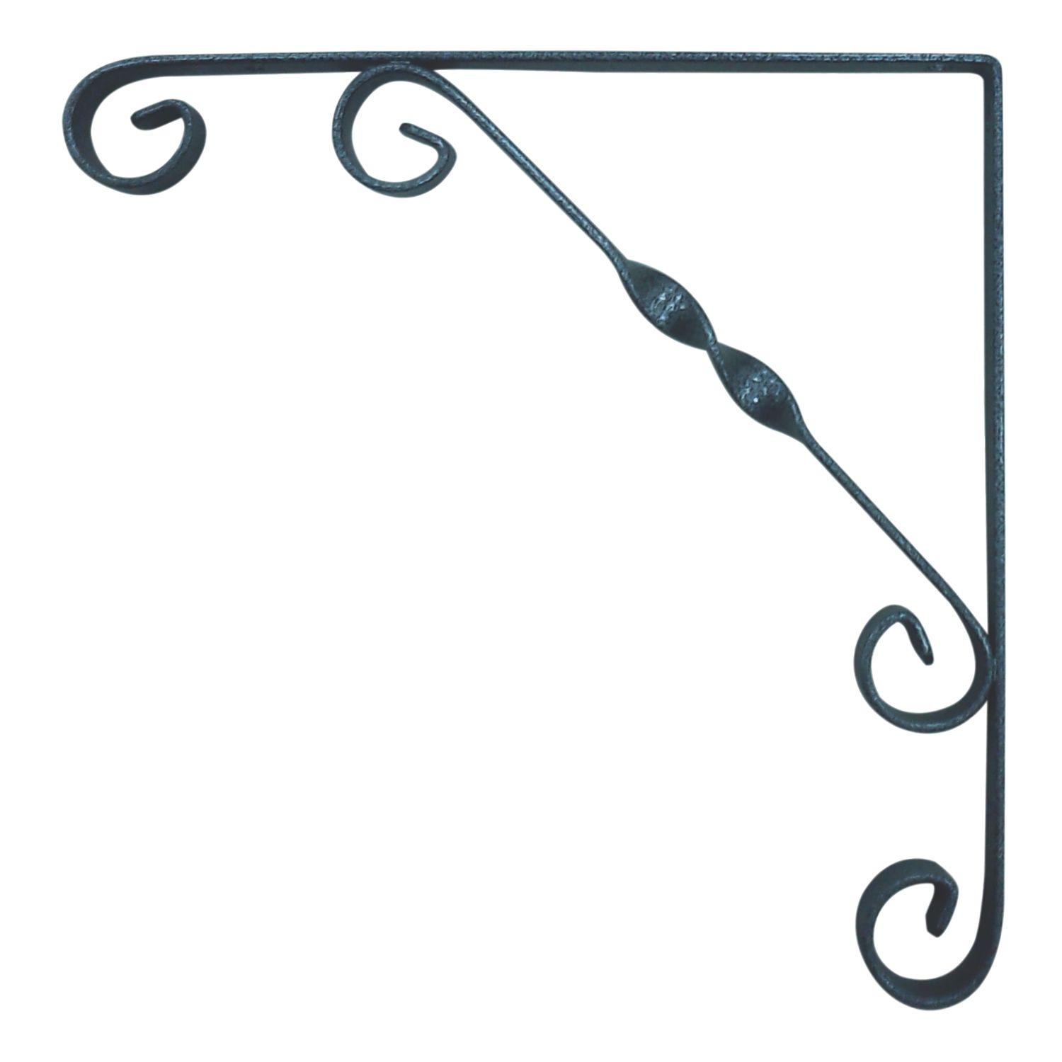 Essentials Ornamental Scroll Shelf Brackets Granite 150mm x 150mm 10 Pack (101VJ)
