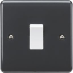 Knightsbridge Part M 10AX 1-Gang 2-Way Light Switch  Anthracite