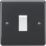 Knightsbridge Part M 10AX 1-Gang 2-Way Light Switch  Anthracite