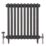 Arroll UK-28 15mm x 1/2" Black Nickel Angled Traditional Thermostatic Radiator Valve & Lockshield