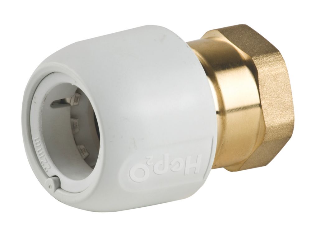 Hep2O  Plastic Push-Fit Adapting Female Coupler 22mm x 3/4"
