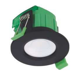 4lite Yuto Fixed  Fire Rated LED Downlight  Black 5W 630lm