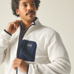 Regatta Frankie Full Zip Fleece White Stone / Navy 2X Large 55" Chest
