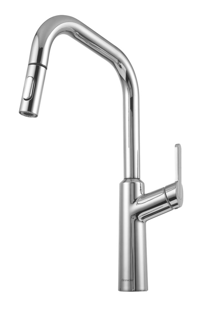 Clearwater Santor San20cp Single Lever Tap With Twin Spray Pull Out Chrome Screwfix