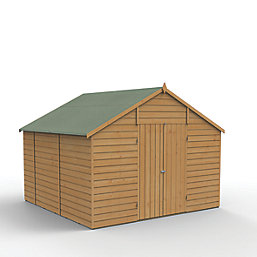 Forest  10' x 9' 6" (Nominal) Apex Shiplap T&G Timber Shed with Assembly