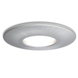 4lite  Fixed  Fire Rated Downlights Brushed Chrome 10 Pack
