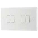 British General 800 Series 10AX 4-Gang 2-Way Light Switch  White