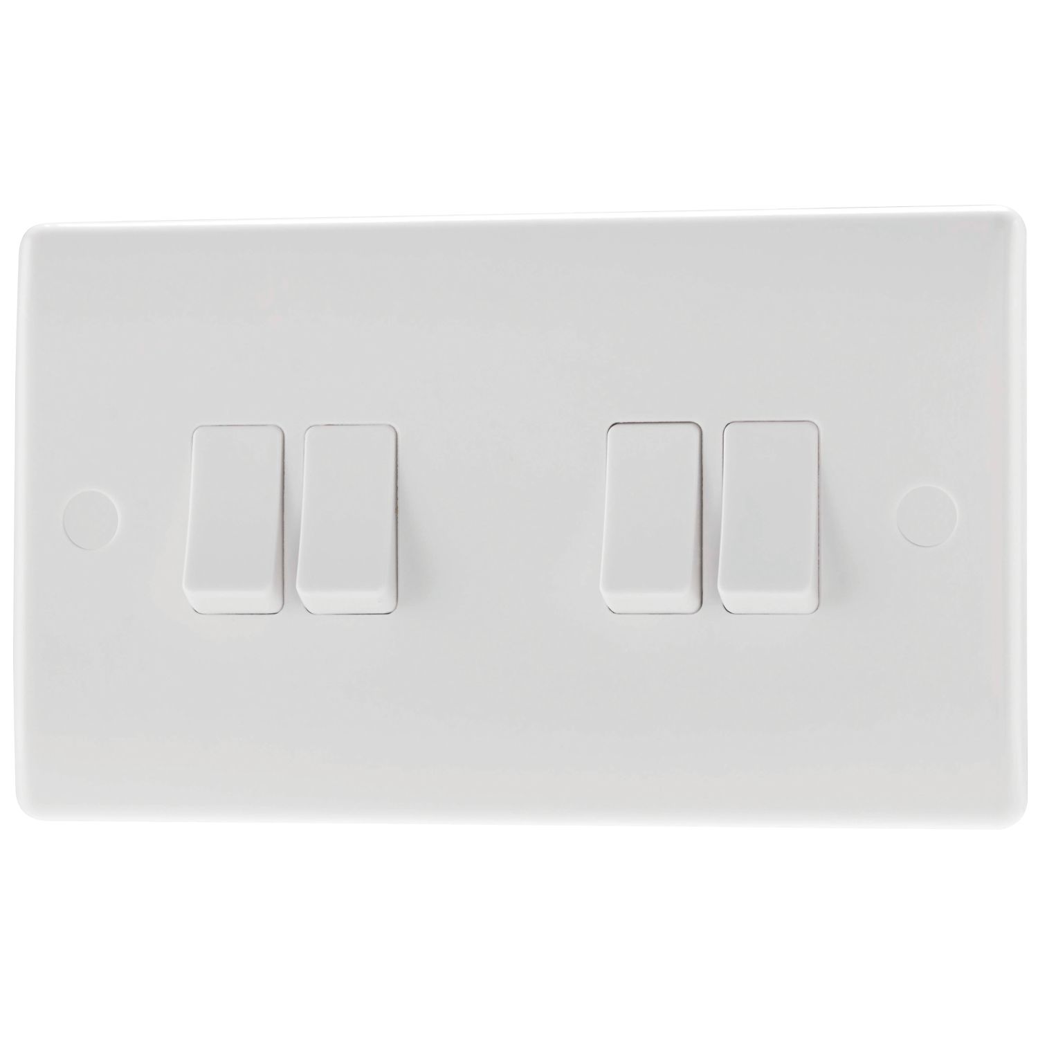 British General 800 Series 10AX 4-Gang 2-Way Light Switch White (102HV)