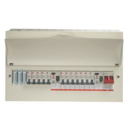 Wylex  21-Module 12-Way Populated  Dual RCD Consumer Unit
