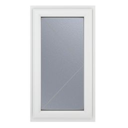 Crystal  Right-Hand Opening Obscure Triple-Glazed Casement White uPVC Window 610mm x 965mm