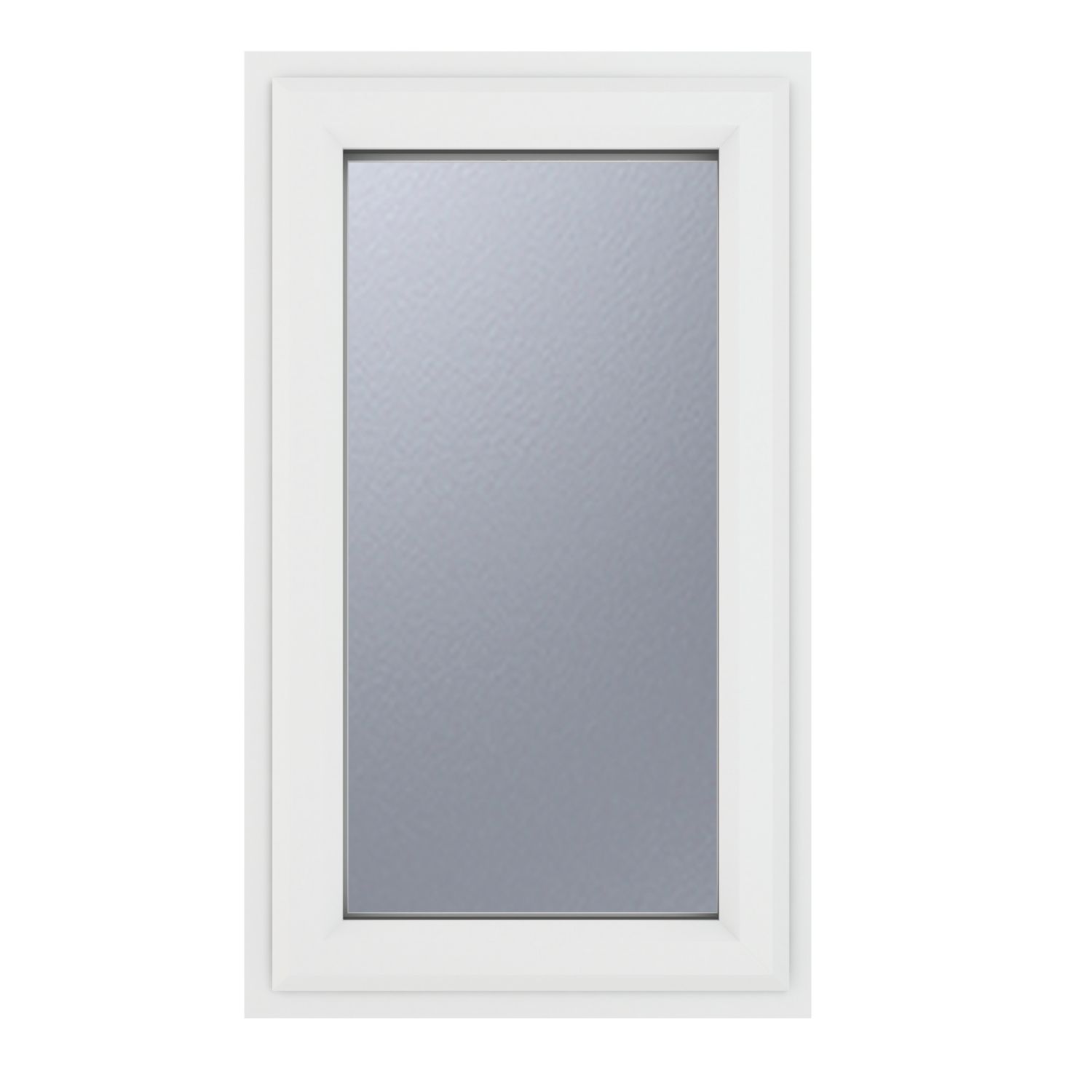 Crystal Right-Hand Opening Obscure Triple-Glazed Casement White uPVC Window 610mm x 965mm (102JM)