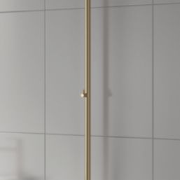 Reina 1500mm x 22mm 119BTU Brass Pole Electric Towel Rail Radiator