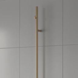Reina 1500mm x 22mm 119BTU Brass Pole Electric Towel Rail Radiator