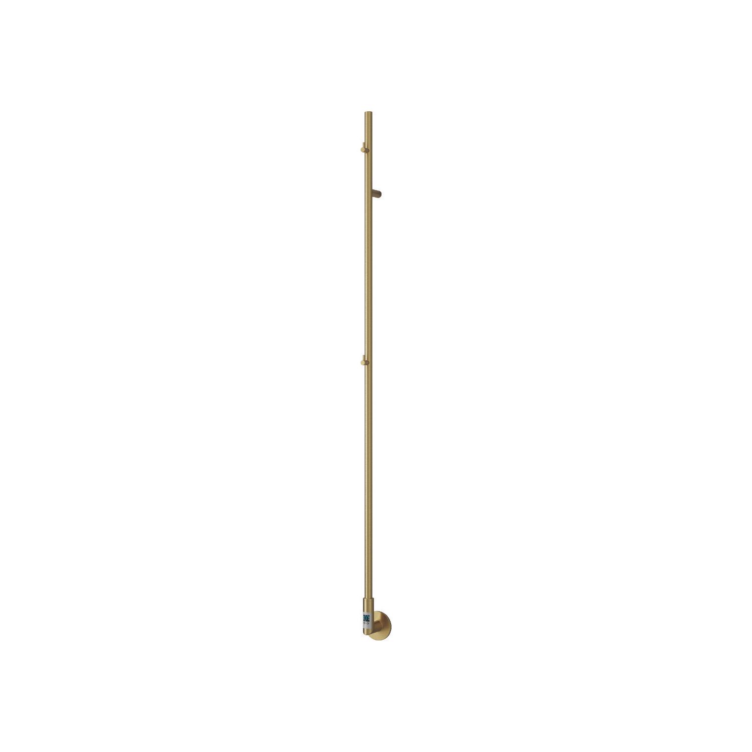 Reina 1500mm x 22mm 119BTU Brass Pole Electric Towel Rail Radiator (102LH)