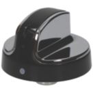 Stoves 083157007  Oven Hob Control Knob Black & Chrome