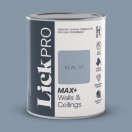 LickPro Max+ 1Ltr Blue 17  Matt Emulsion  Paint