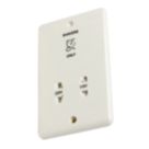 MARK  2-Gang Dual Voltage Shaver Socket 115/230V White