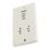 MARK  2-Gang Dual Voltage Shaver Socket 115/230V White
