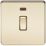Knightsbridge  20A 1-Gang DP Control Switch Polished Brass with LED