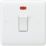 Knightsbridge Curved Edge 20A 1-Gang DP Control Switch White with Neon