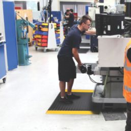 COBA Orthomat Comfort Plus Anti-Fatigue Floor Mat Black / Yellow 1500mm x 900mm x 15mm