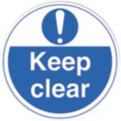 Essentials Keep Clear Floor Sign 450mm x 450mm