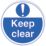 Essentials Keep Clear Floor Sign 450mm x 450mm