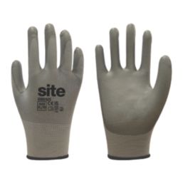 Site  PU Palm Touchscreen Gloves Grey X Large