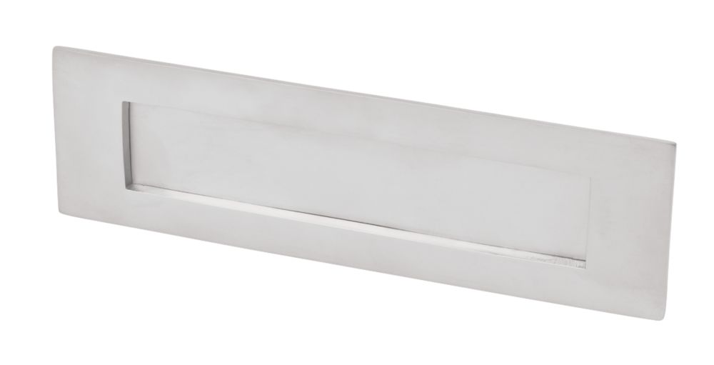 Victorian Letter Plate Satin Chrome 250mm x 75mm