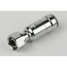 JG Speedfit Straight Service Valve with Tap Connector 15mm × 1⁄2″ Brass (Chrome Plated) 15mm x 1/2"