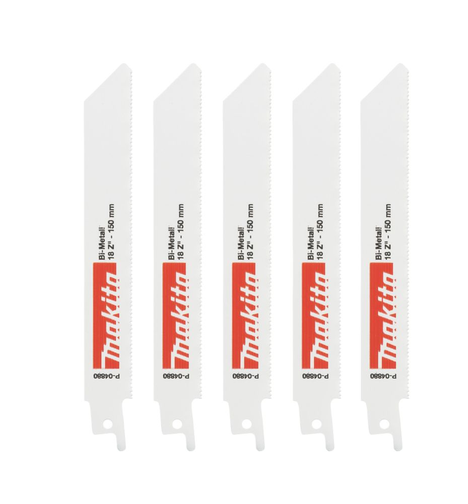 Makita P04880 MultiMaterial Reciprocating Saw Blades 150mm 5 Pack