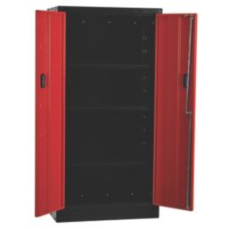 Hilka Pro-Craft Red / Black Tall Garage Cabinet 762mm x 458mm x 1524mm