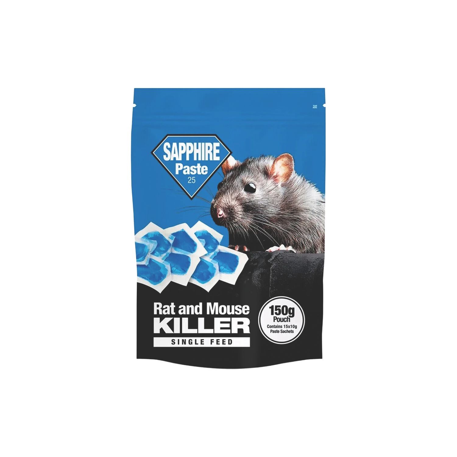 Sapphire Rat & Mouse Killer Rodenticide Paste 10g 15 Pack (103AU)