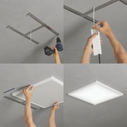 LAP  Square 600mm x 600mm LED Remote-Controlled Panel Light White 36W 5000lm