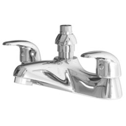ETAL Eric Polished Chrome 75mm Deck Mounted Dual Control Manual Shower Mixer Tap