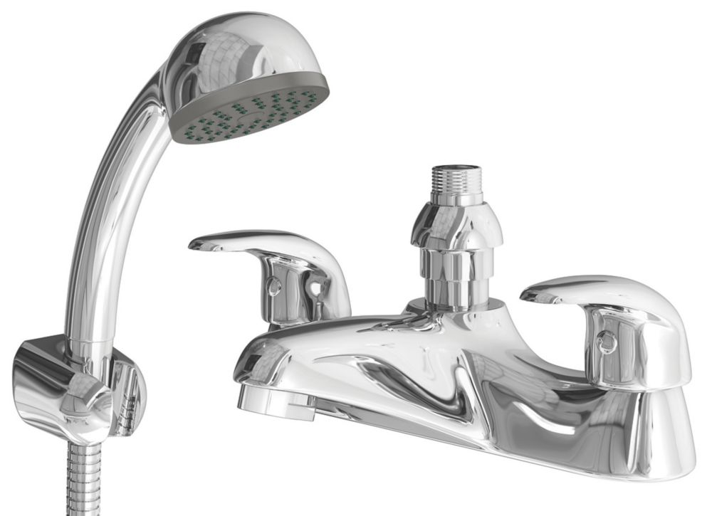 ETAL Eric Deck-Mounted Bath Shower Mixer Tap | Bath Taps | Screwfix.com
