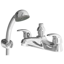 ETAL Eric Polished Chrome 75mm Deck Mounted Dual Control Manual Shower Mixer Tap